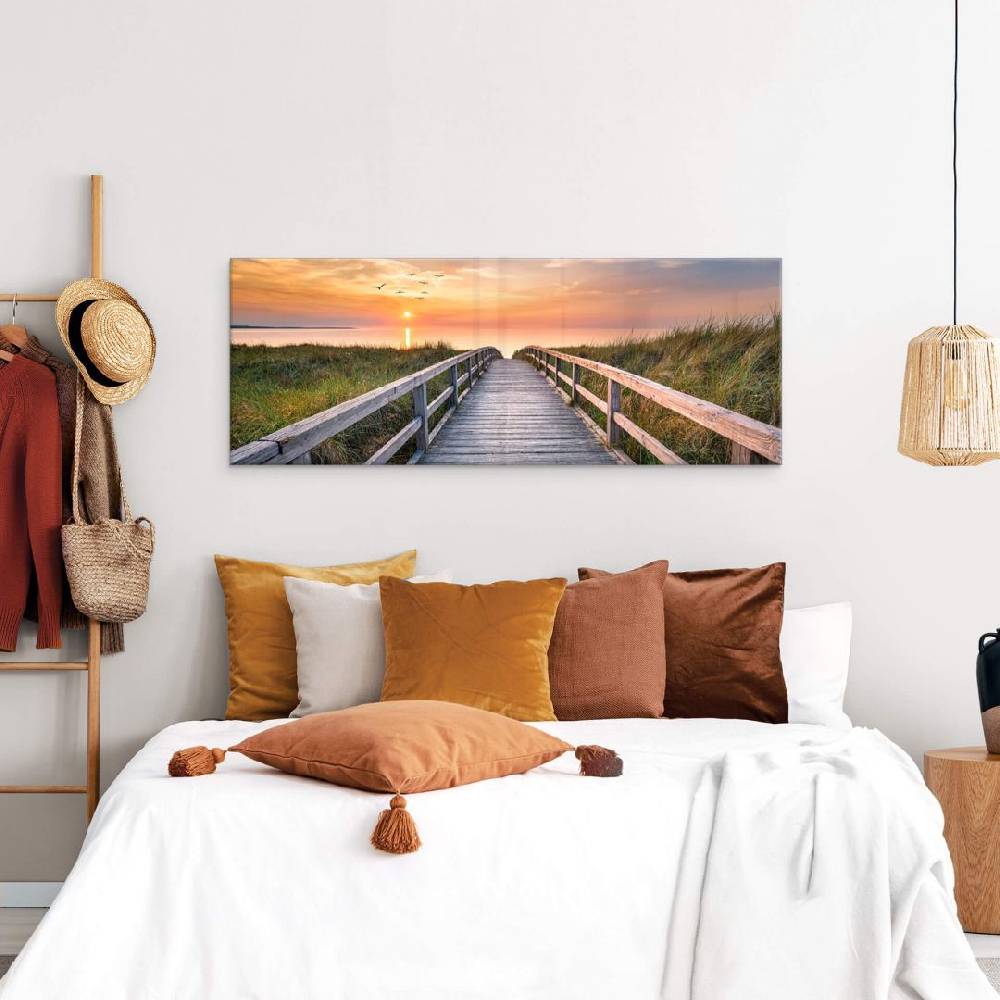 Kaeppel Acrylglasbild Dünen im Sonnenuntergang - Panorama Nur noch ein Tag übrig