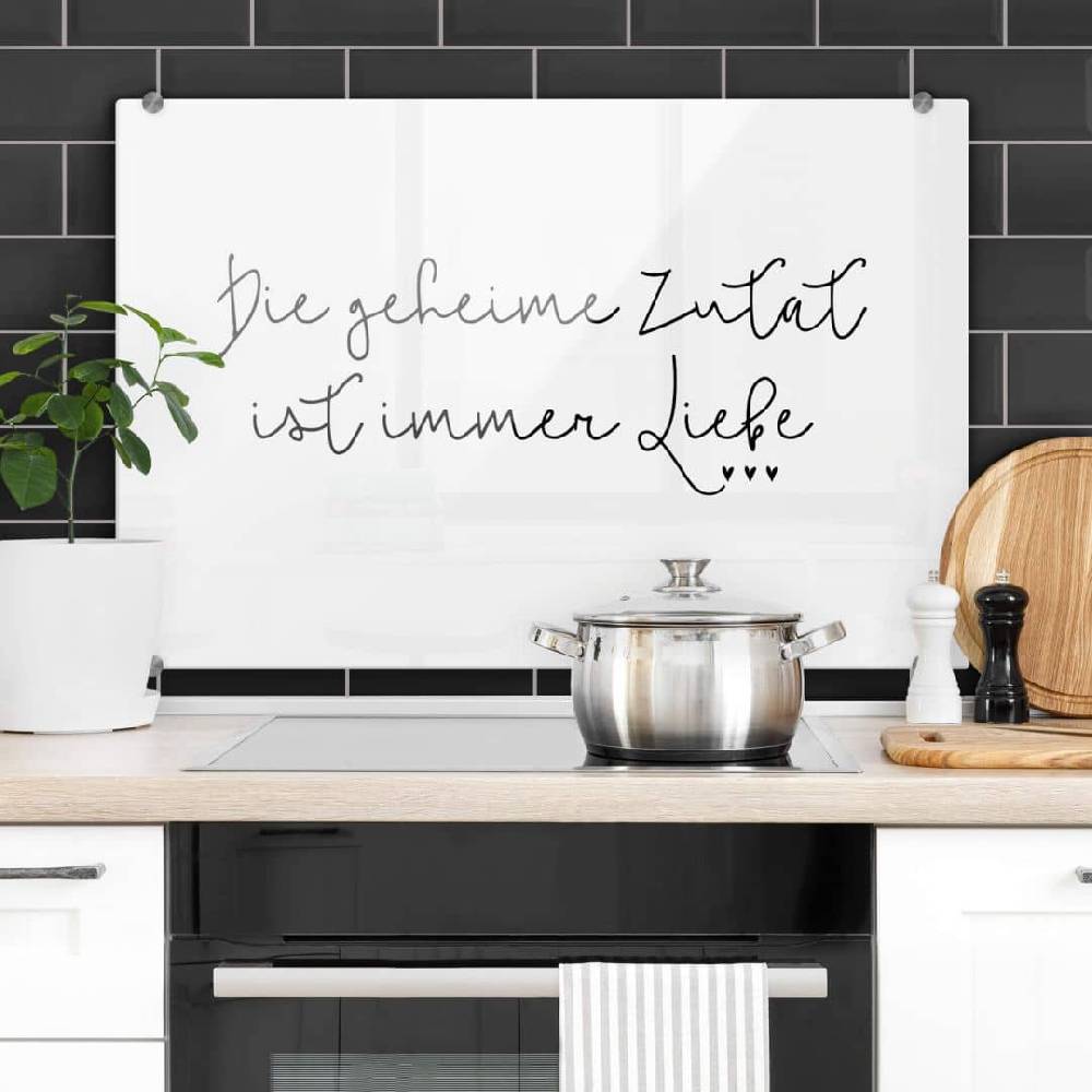 Kaeppel Spritzschutz Die geheime Zutat ist immer Liebe Kostenloser Versand international
