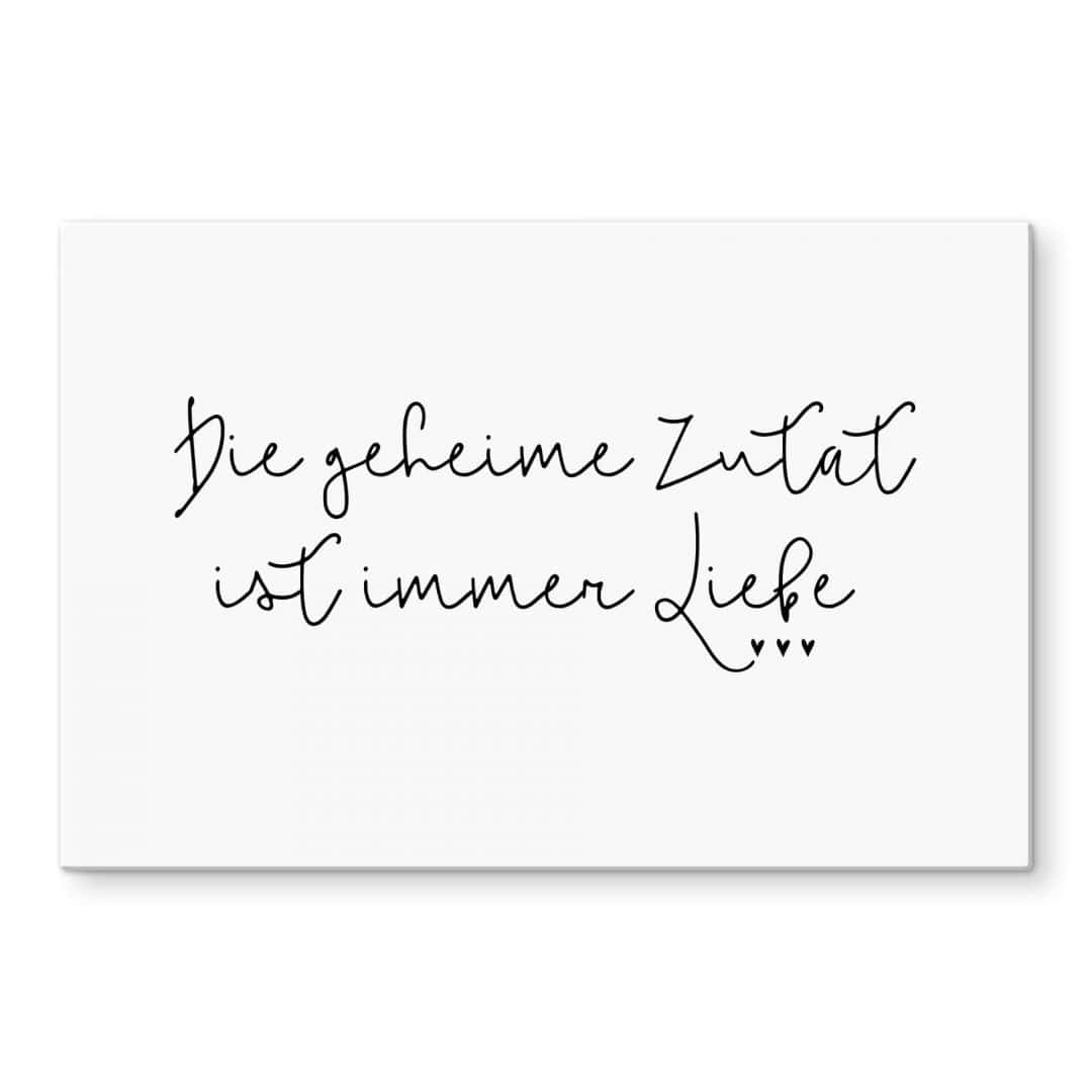 Kaeppel Spritzschutz Die geheime Zutat ist immer Liebe Kostenloser Versand international