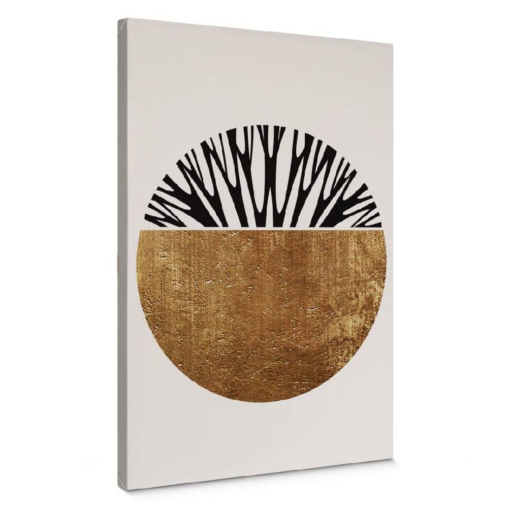Kaeppel Leinwandbild Kubistika - Baum des Lebens - Gold Black Friday Preise