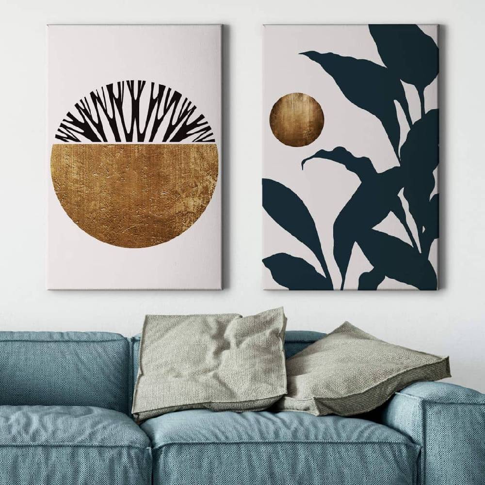 Kaeppel Leinwandbild Kubistika - Baum des Lebens - Gold Black Friday Preise