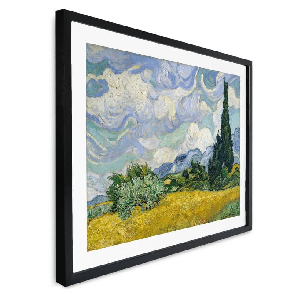 Kaeppel Poster van Gogh - Weizenfeld mit Zypressen zollfrei