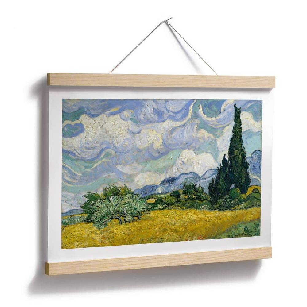 Kaeppel Poster van Gogh - Weizenfeld mit Zypressen zollfrei