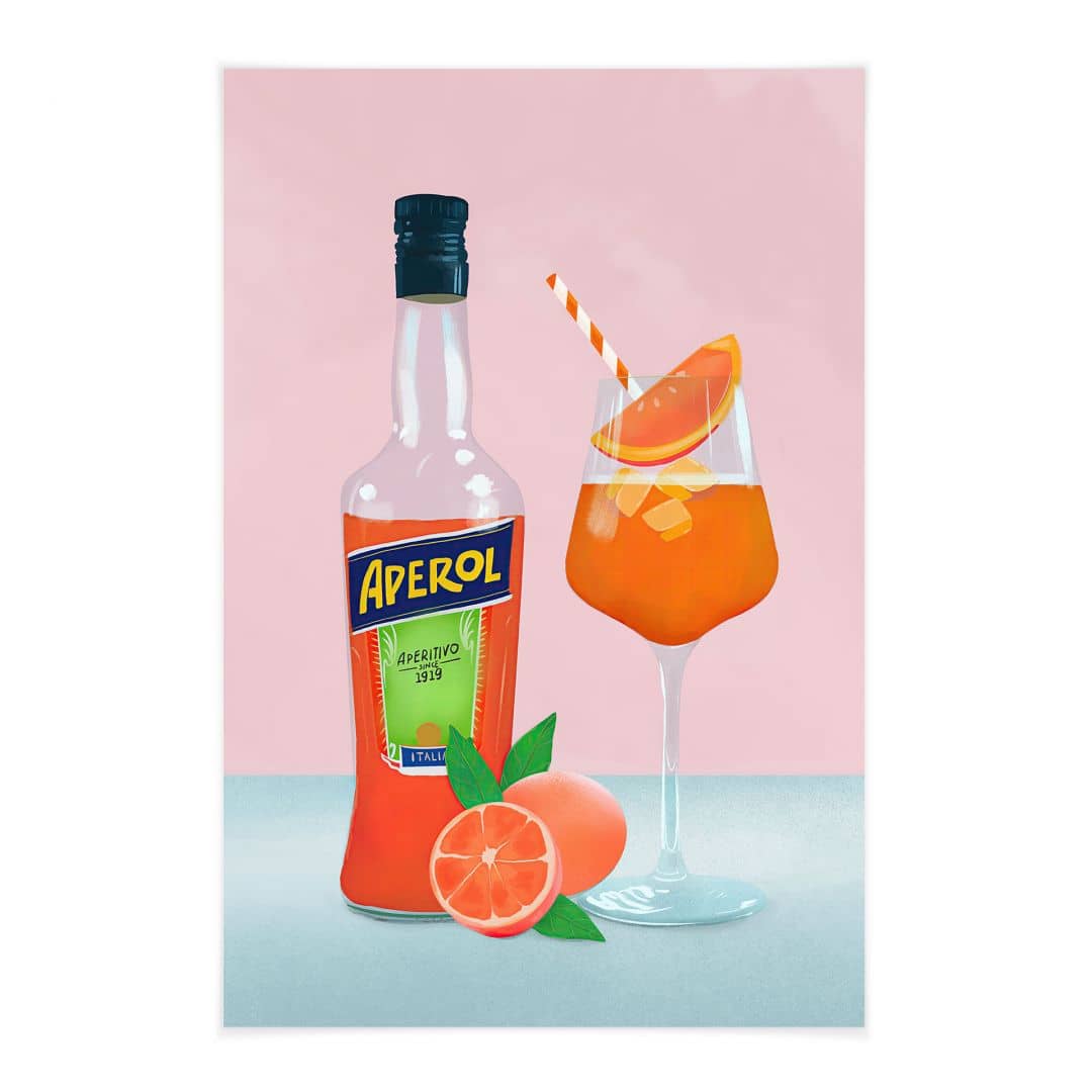 Kaeppel Stoffbild Aperol Spritz - Lizde Schlussverkauf