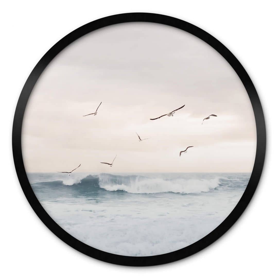 Kaeppel Poster Sisi & Seb - Magischer Abendhimmel am Meer - Rund