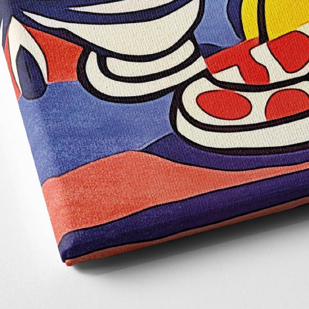 Kaeppel Leinwandbild Milch und Obst - Inspiriert von Matisse - Zamart - Quadratisch Kostenloser Versand