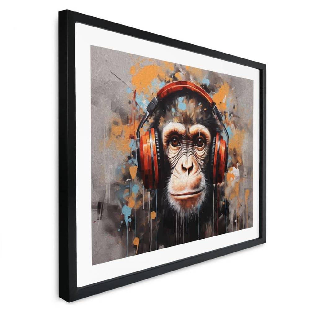 Kaeppel Poster DJ Affe mit Kopfhörer - Magnusson Sonderangebot