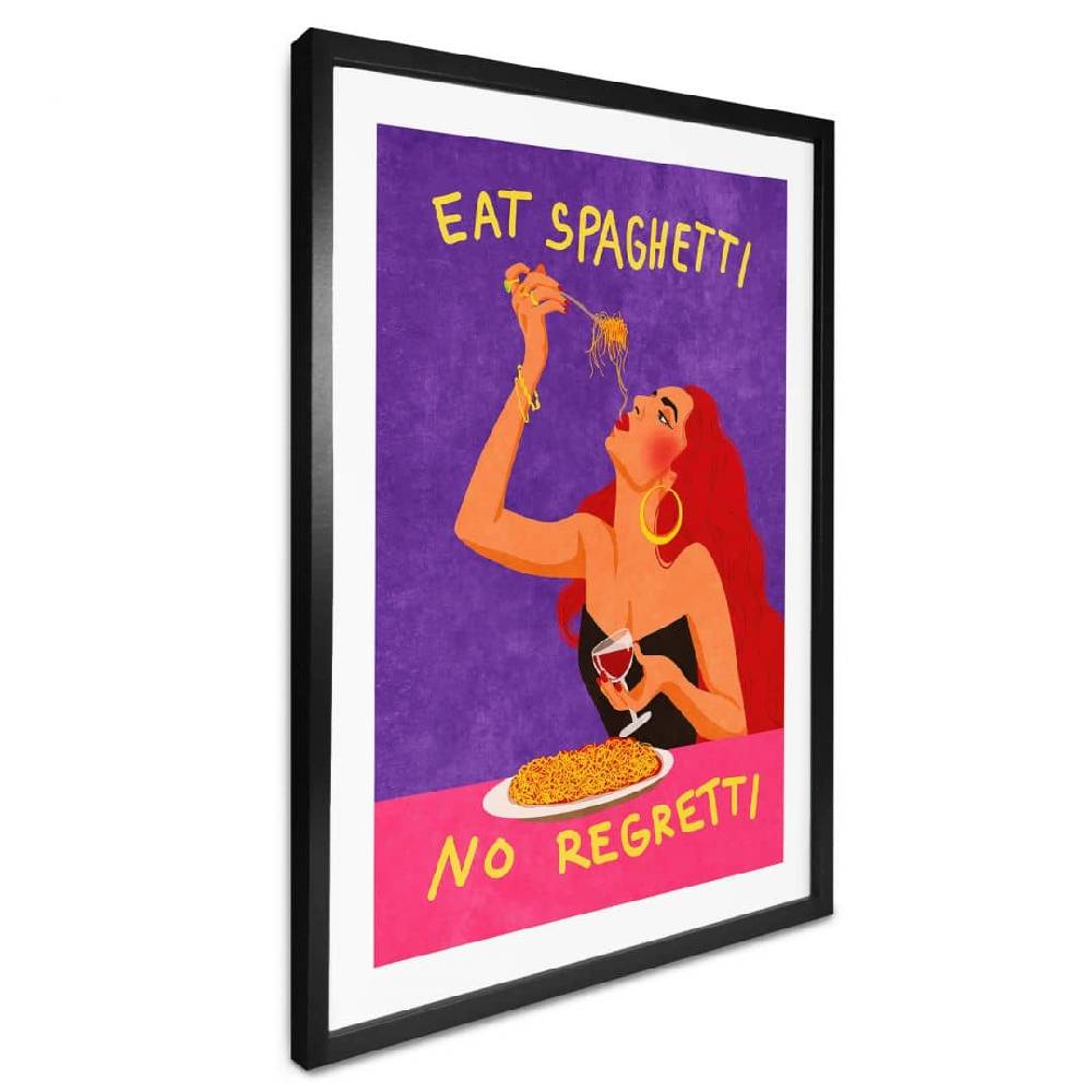 Kaeppel Poster Spaghetti und Wein - Oltmanns Versandkostenfrei