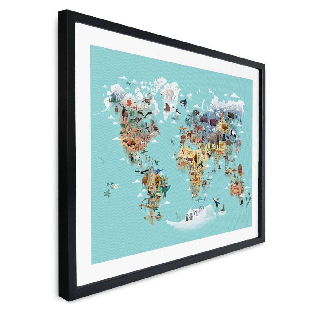 Kaeppel Kinderzimmer Poster World Map - Braun Exklusivangebot