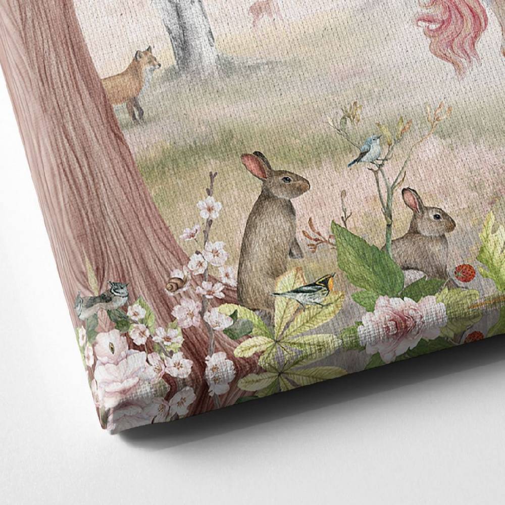 Kaeppel Leinwandbild Märchenhafter Wald mit Einhörnern - Kikki Belle Osterangebot