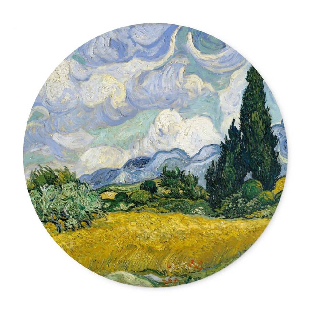 Kaeppel Poster van Gogh - Weizenfeld mit Zypressen - Rund Muttertagsangebot