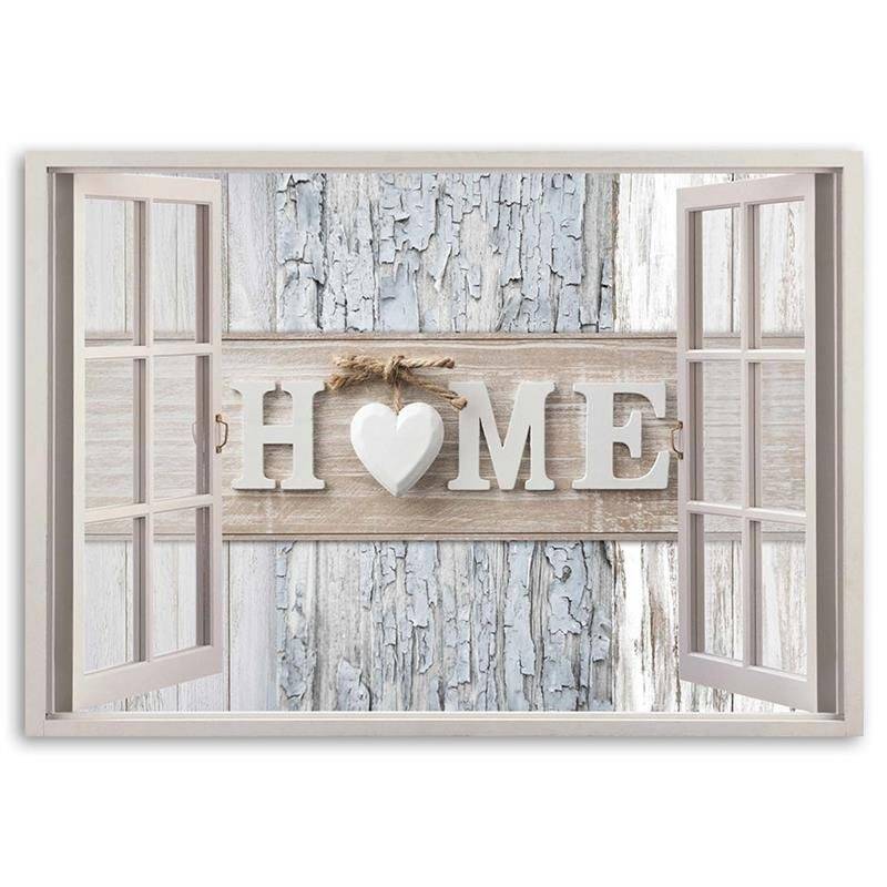 Kaeppel Leinwandbild, Fensterblick Home Shabby Chic Super Sparpreis