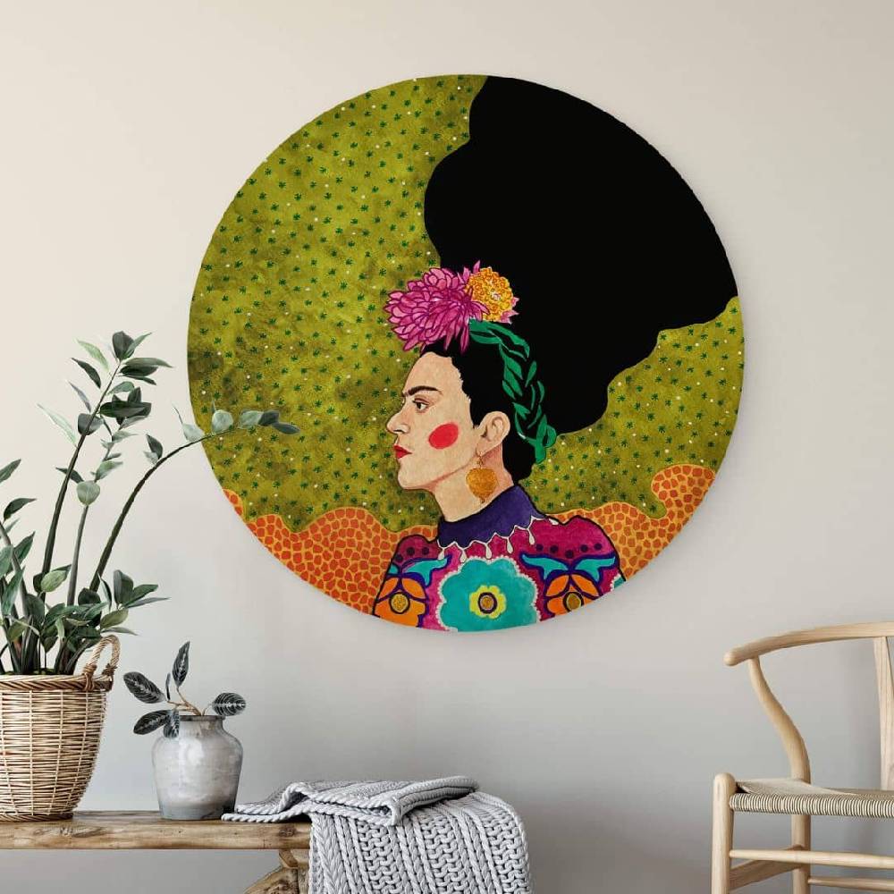 Kaeppel Holzbild Hülya - Frida im Portrait - Rund Letzte 2 Tage