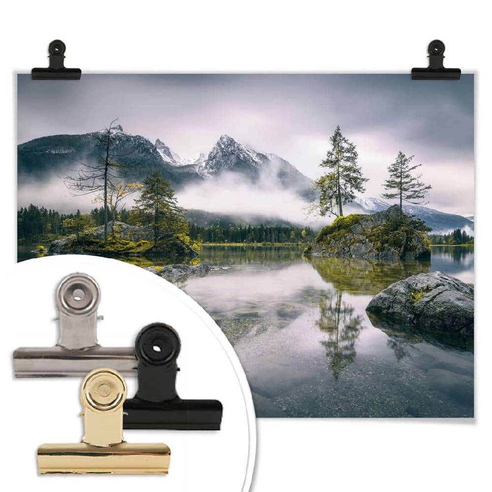 Kaeppel Poster Wiemer - Nebel über Hintersee Kostenloser Versand international