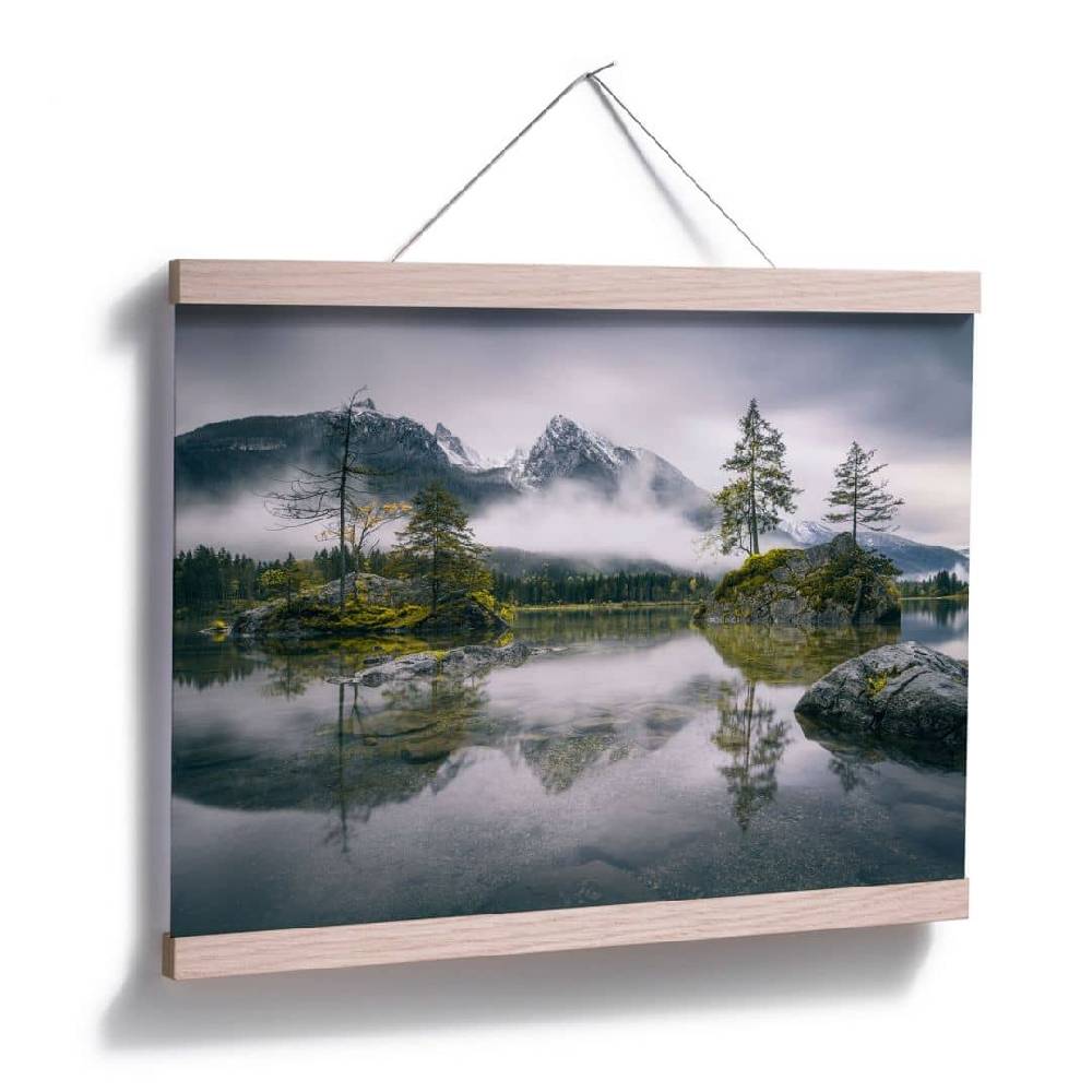 Kaeppel Poster Wiemer - Nebel über Hintersee Kostenloser Versand international