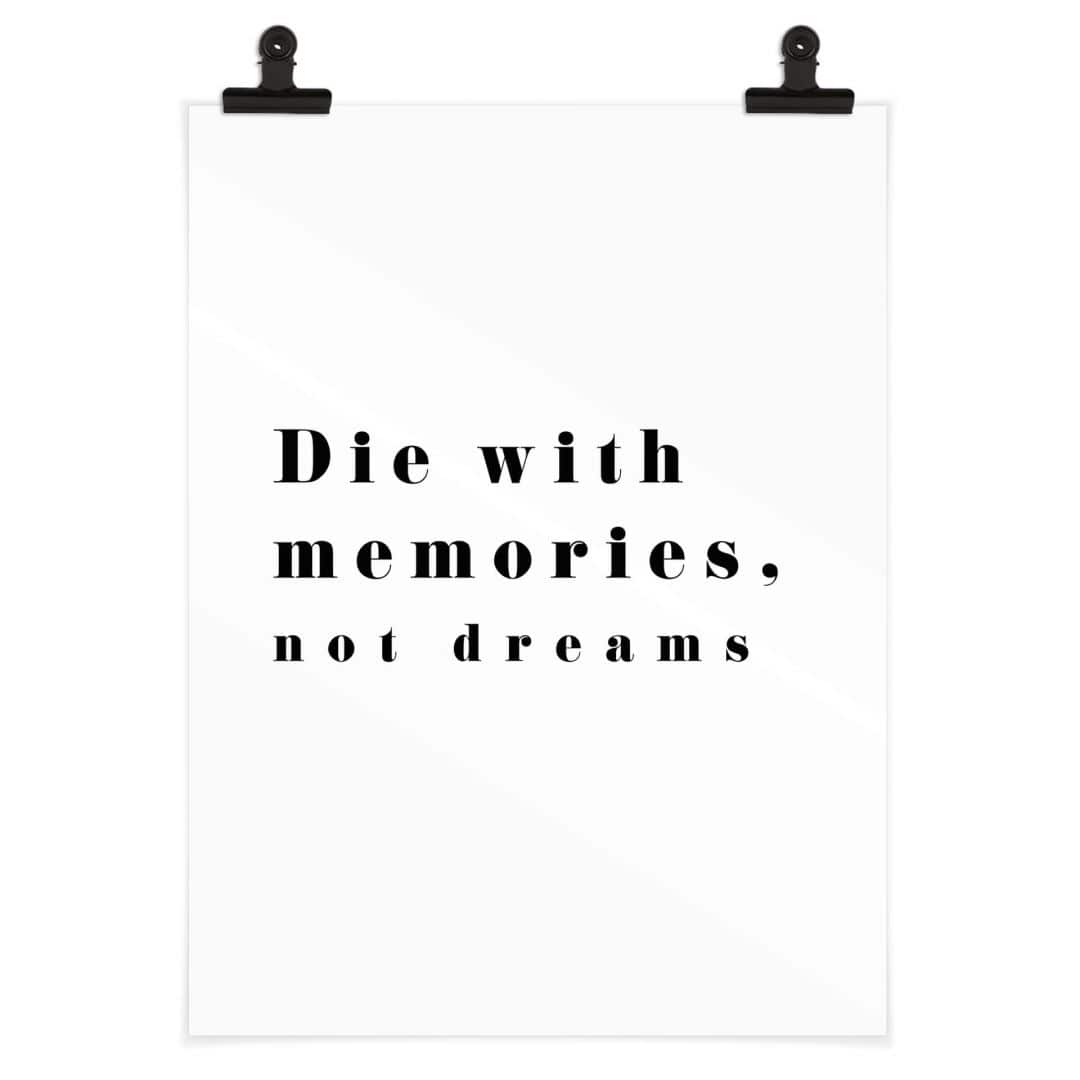 Kaeppel Poster 1X Studio - Die with memories 50% Rabatt für begrenzte Zeit