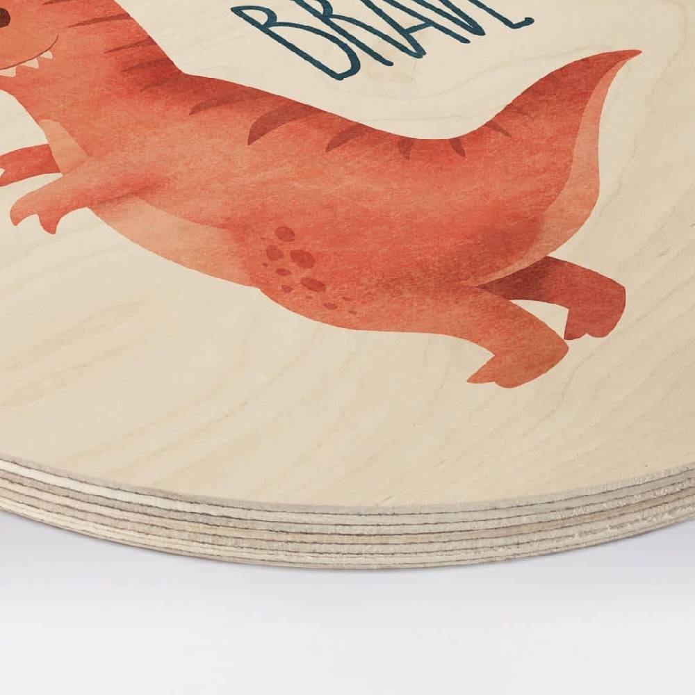 Kaeppel Holzbild Dino Be Brave - T-Rex - Tunaboylu - Rund 2025