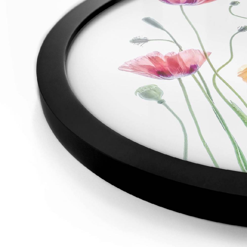 Kaeppel Poster Bunte Mohnblumen Rund - Disher Angebote