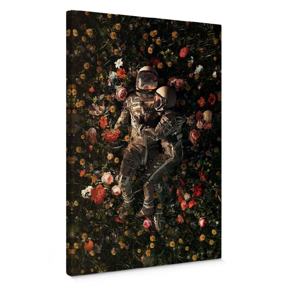 Kaeppel Leinwandbild Astronauten auf einer Blumenwiese - Nicebleed Sonderangebot