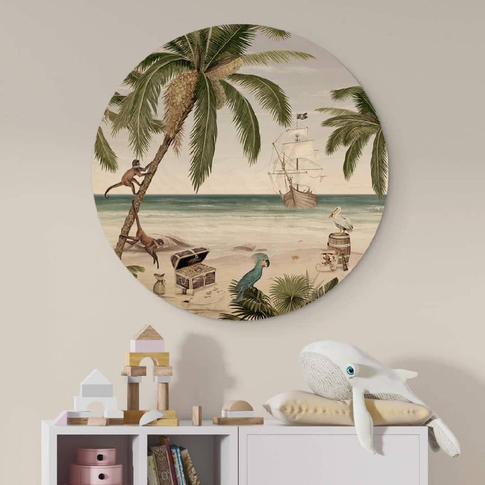 Kaeppel Kinderzimmer Holzbild Kikki Belle - Piratenbucht - Rund Versandkostenfrei