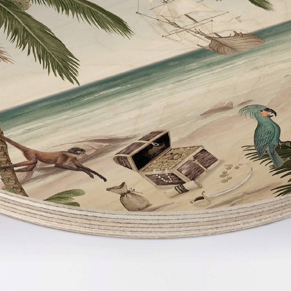 Kaeppel Kinderzimmer Holzbild Kikki Belle - Piratenbucht - Rund Versandkostenfrei