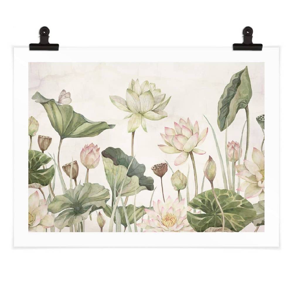 Kaeppel Poster Sir Edward - Seerosen Idyll in Pastell Begrenztes Angebot