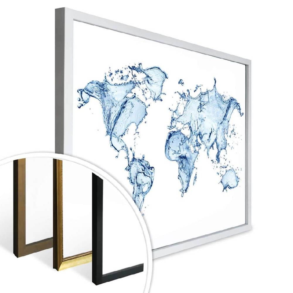 Kaeppel Poster Weltkarte - Splashing Worldmap Exklusivangebot