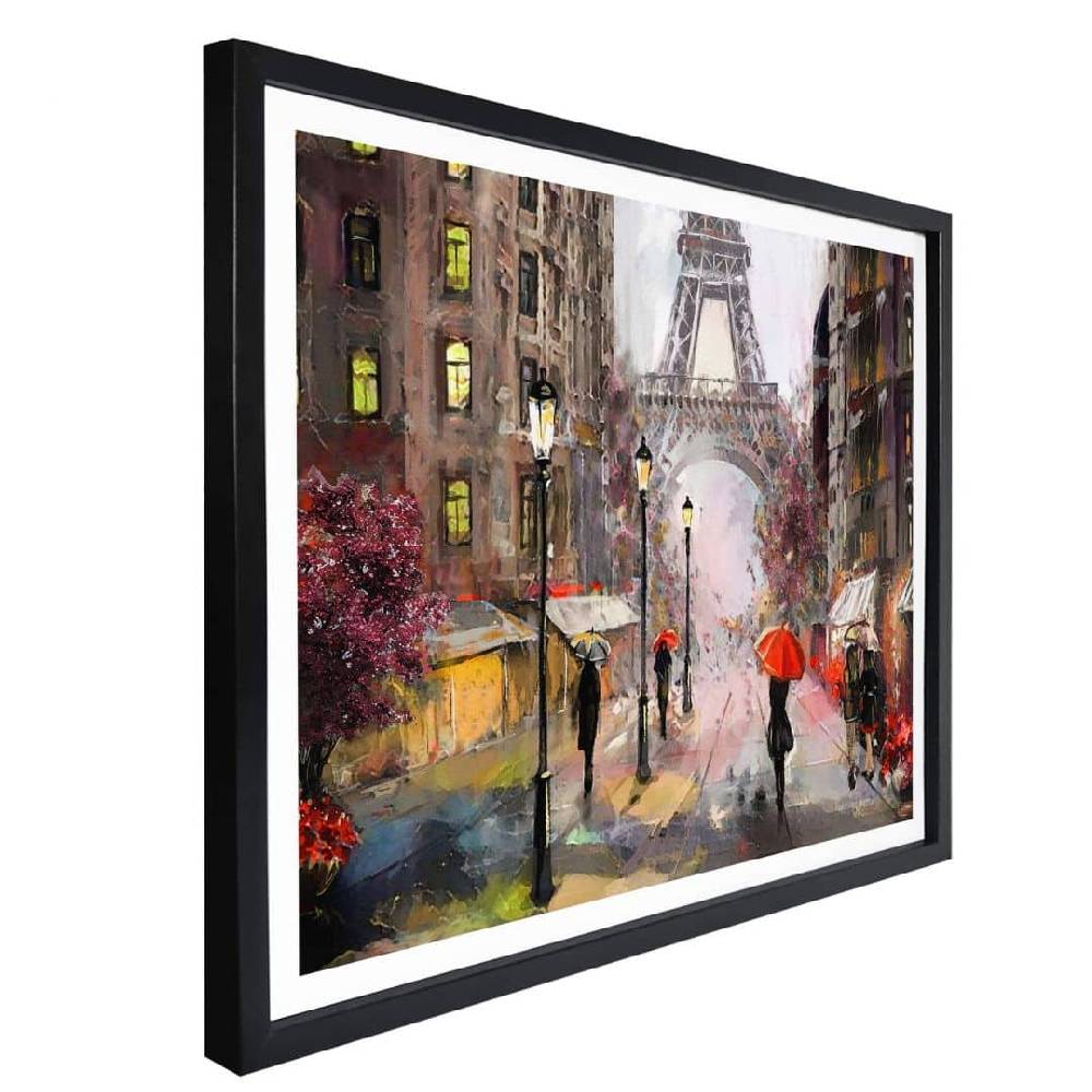 Kaeppel Poster Roter Schirm in Paris Aquarell Black Friday