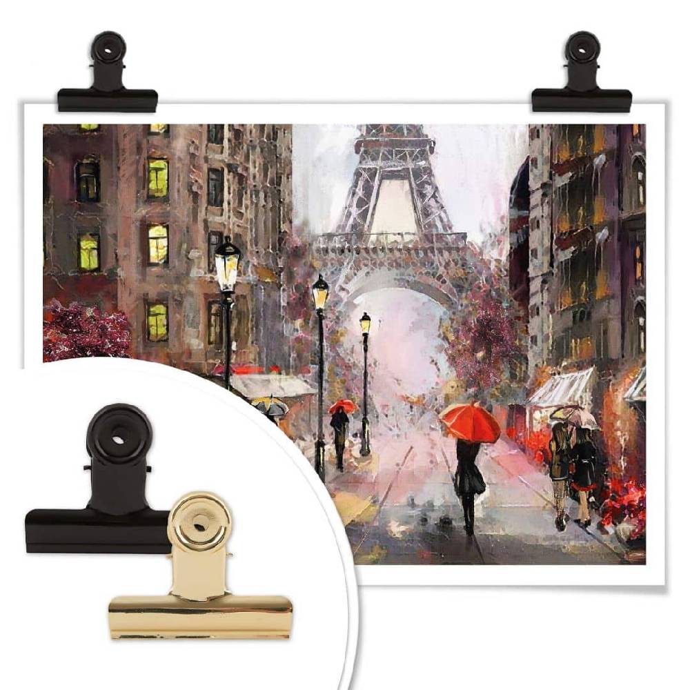 Kaeppel Poster Roter Schirm in Paris Aquarell Black Friday