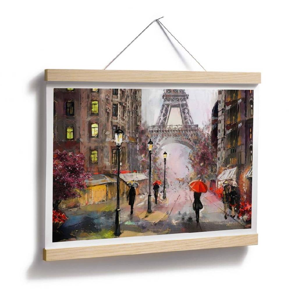 Kaeppel Poster Roter Schirm in Paris Aquarell Black Friday