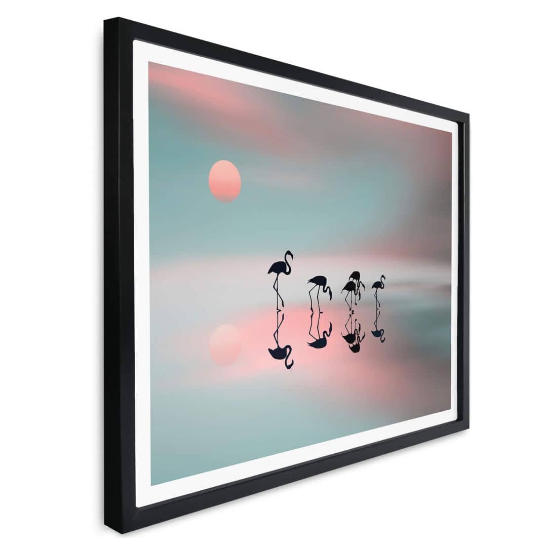 Kaeppel Poster Natalia - Flamingo Familie Valentinstagsangebot