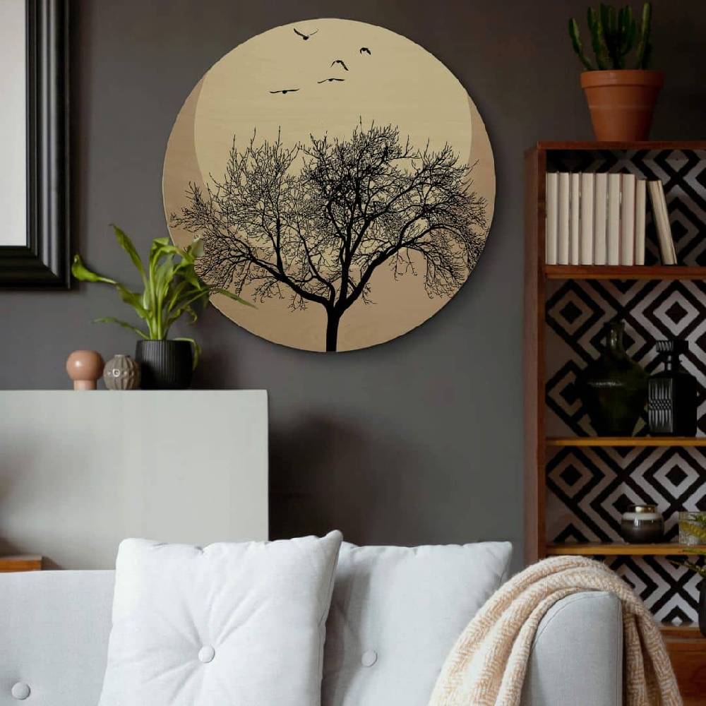 Kaeppel Holzbild Kubistika - Wintertraum - Rund Top Angebot