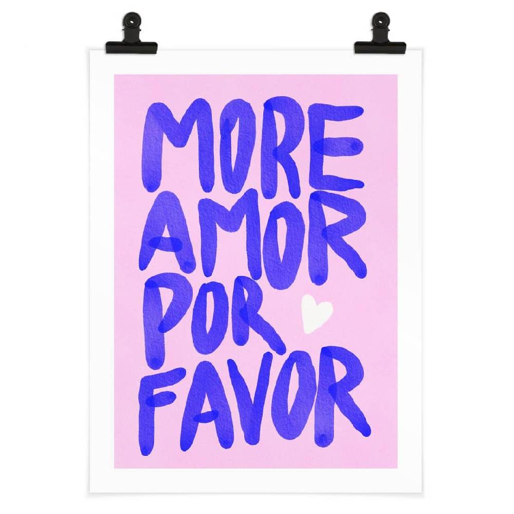 Kaeppel Spruchposter More amor por favor - Bloom Online Outlet