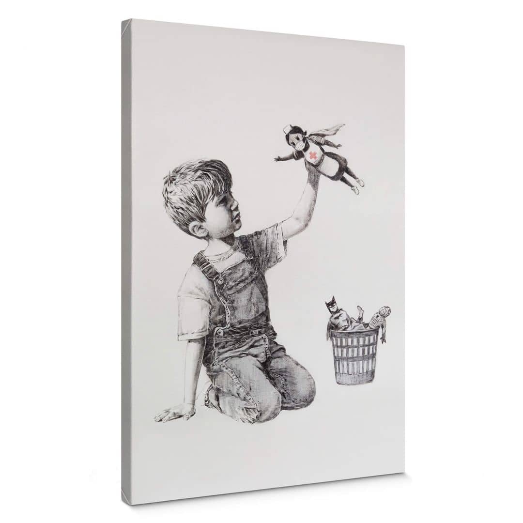 Kaeppel Leinwandbild Banksy - Real Hero
