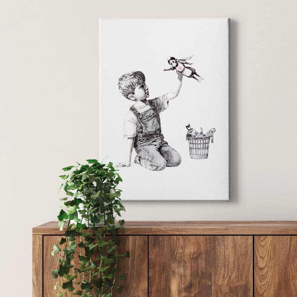 Kaeppel Leinwandbild Banksy - Real Hero Bestseller