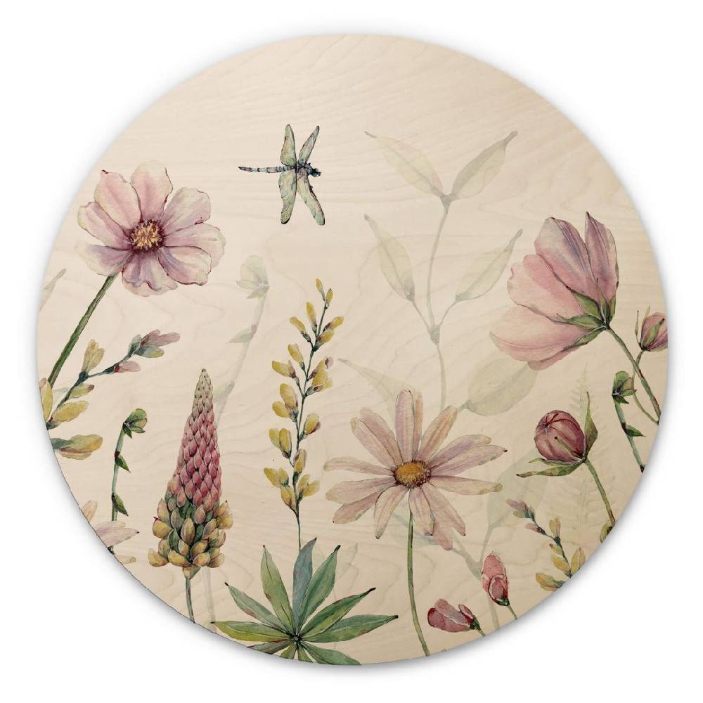 Kaeppel Holzbild Sir Edward - Zauberhafte Blüten - Rund
