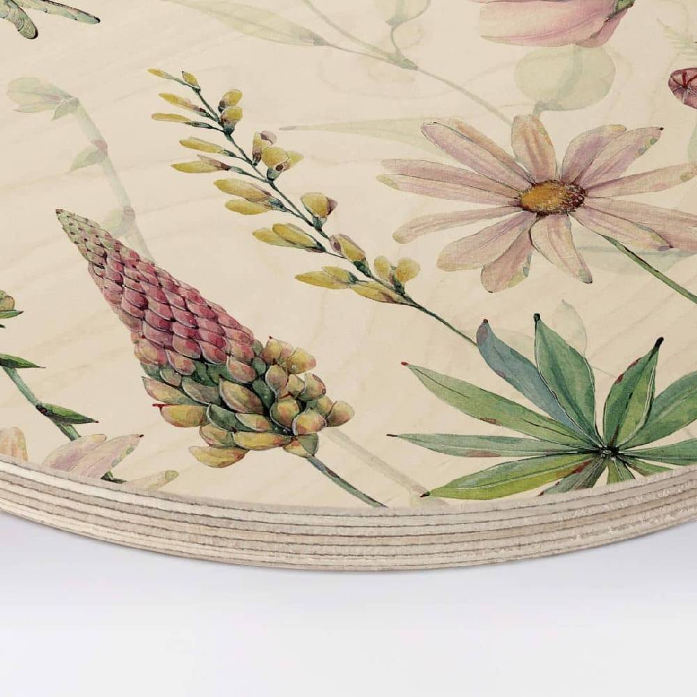 Kaeppel Holzbild Sir Edward - Zauberhafte Blüten - Rund Sonderangebot der Fabrik