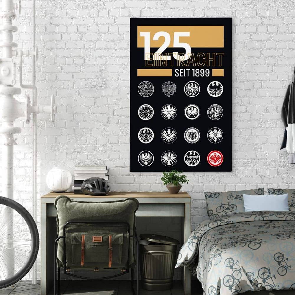 Kaeppel Leinwandbild Eintracht Frankfurt - 125 Jahre - Jubiläum Riesige Rabatte