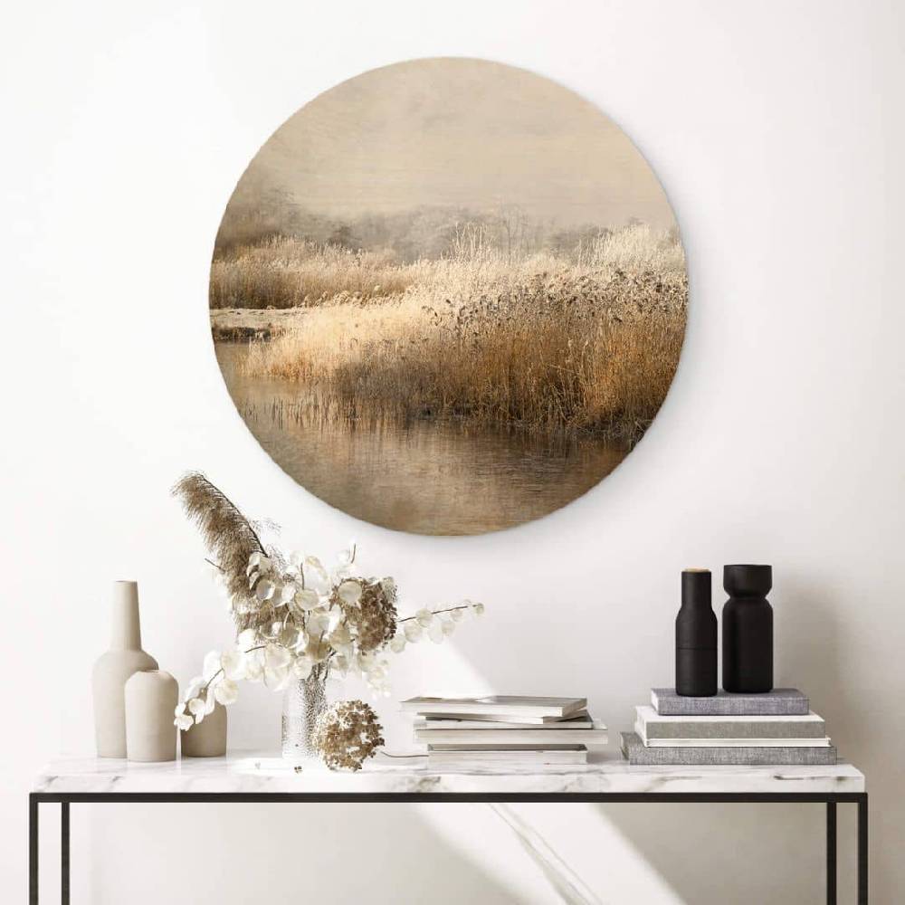 Kaeppel Holzbild Talen - Wintermorgen - Rund Clearance-Verkauf