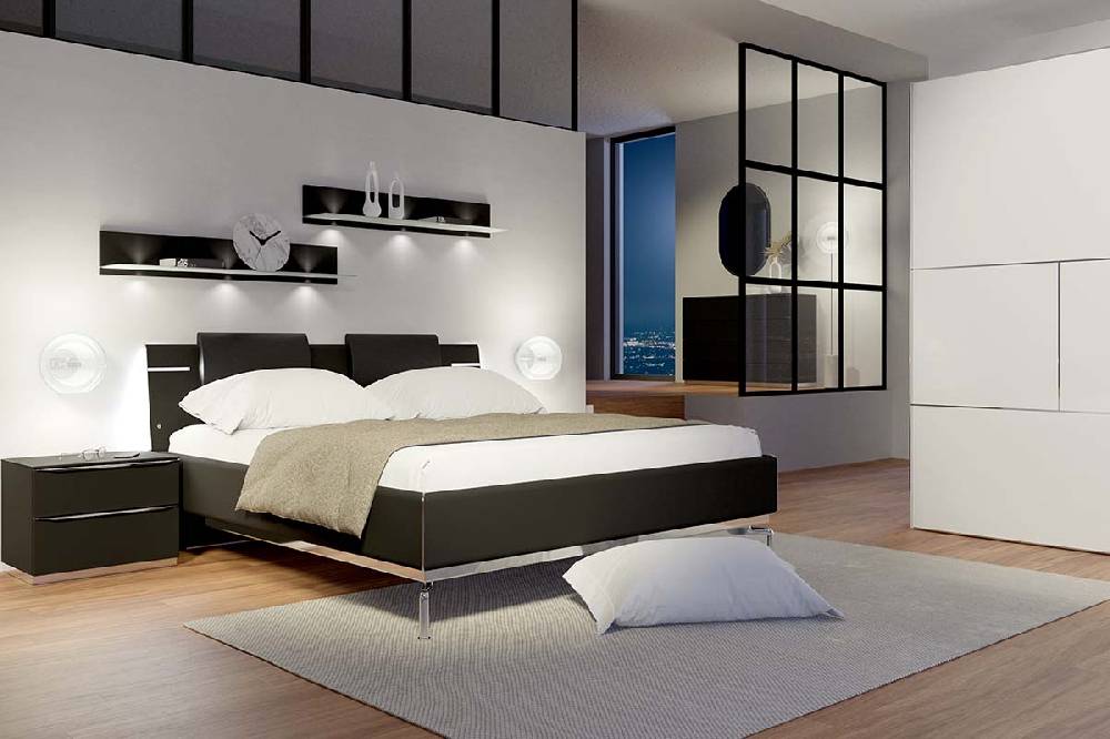 Hülsta METIS 21 – Bett Supermatt schwarz Großer Ausverkauf