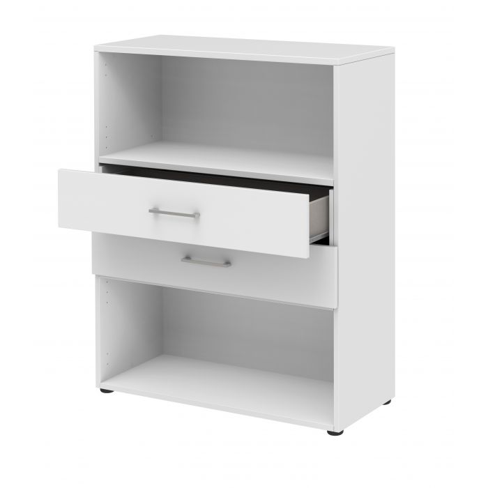 Röhr Bush Regal/TV Sideboard in Weiß mit max. 3 Fächer in Ordnerhöhe Super Sparpreis