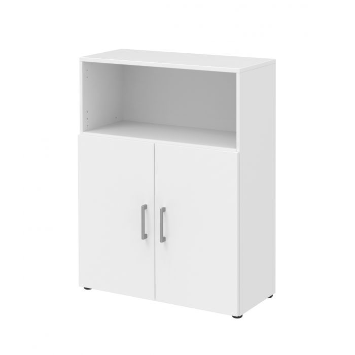 Röhr Bush Highboard in Weiß mit 2 Türen und 2 Schubkästen für 3 Ordnerhöhen Wochenangebot