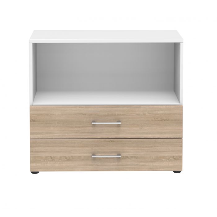 Röhr Bush Regal/Sideboard in Sonoma Eiche Nachbildung mit max. 2 Fächer in Ordnerhöhen Black Friday Preise