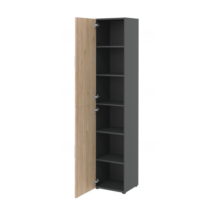Röhr Bush Schrank in Anthrazit und Hickory Nachbildung mit 2 Türen Schlussverkauf