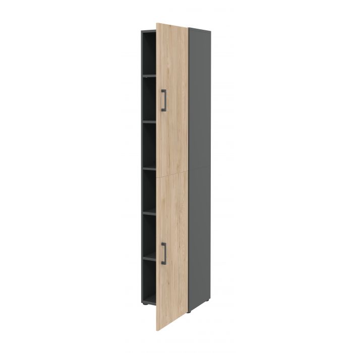 Röhr Bush Schrank in Anthrazit und Hickory Nachbildung mit 2 Türen Schlussverkauf