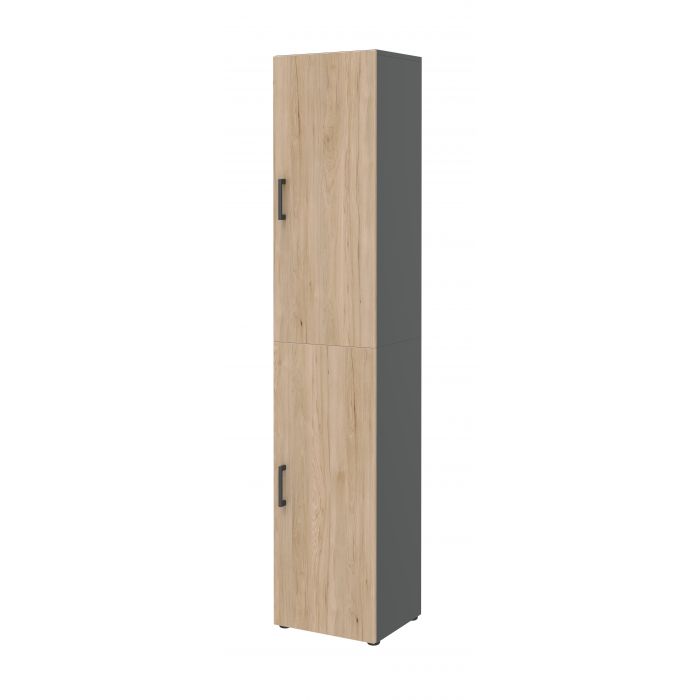Röhr Bush Schrank in Anthrazit und Hickory Nachbildung mit 2 Türen Schlussverkauf