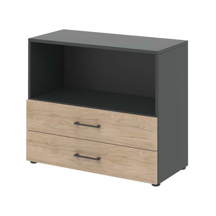 Röhr Bush Regal/Sideboard in Hickory Nachbildung mit max. 2 Fächer in Ordnerhöhen