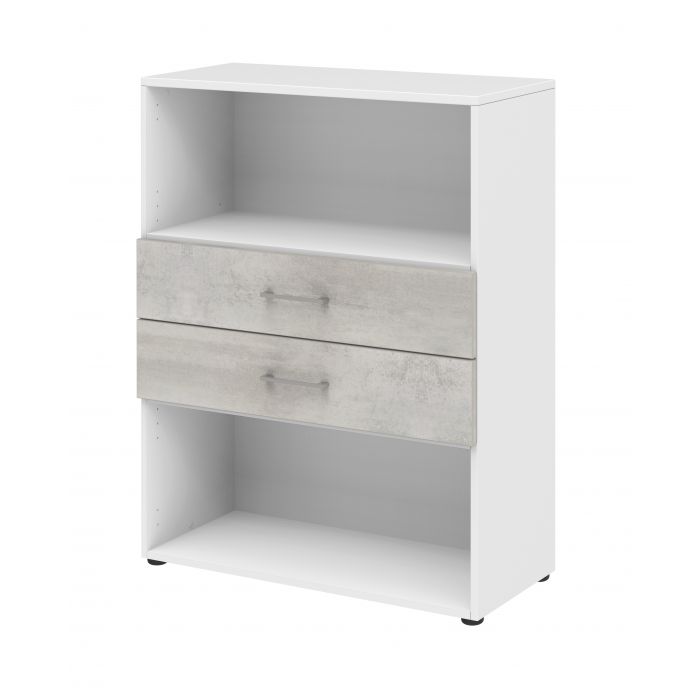 Röhr Bush Regal/TV Sideboard in Beton Nachbildung mit max. 3 Fächer in Ordnerhöhe Weihnachtsangebot