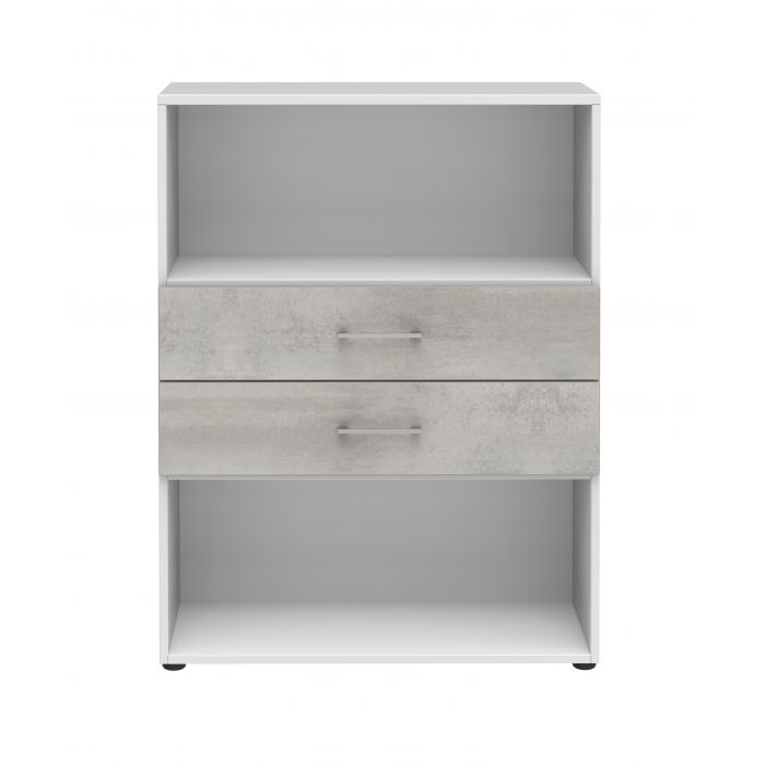 Röhr Bush Regal/TV Sideboard in Beton Nachbildung mit max. 3 Fächer in Ordnerhöhe Weihnachtsangebot