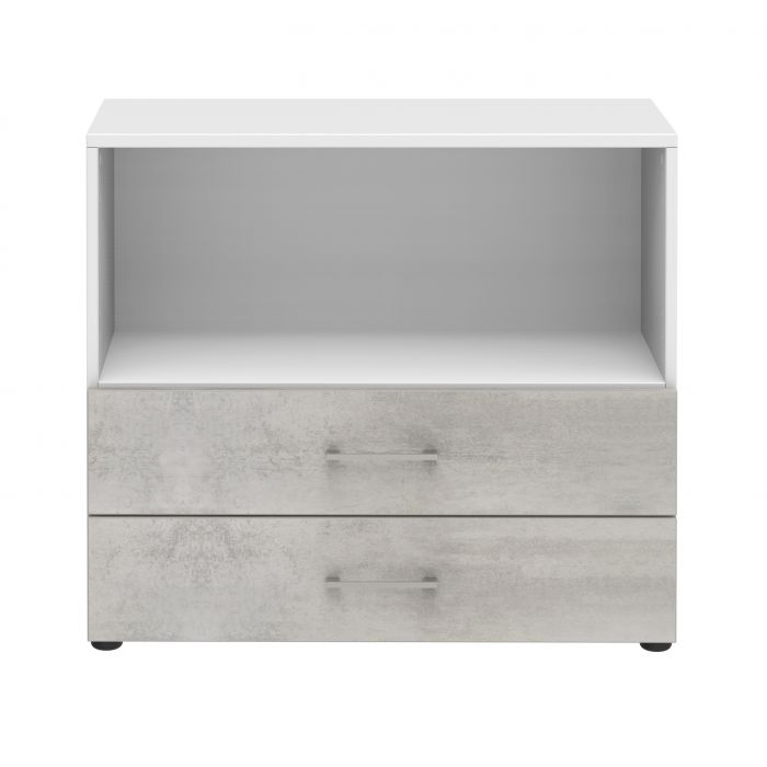 Röhr Bush Regal/Sideboard in Beton Nachbildung mit max. 2 Fächer in Ordnerhöhen Vatertagsangebot